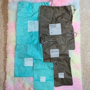 Travel Bag Bundle in Aqua Blue and Gray